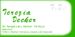 terezia decker business card