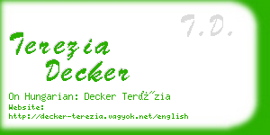 terezia decker business card